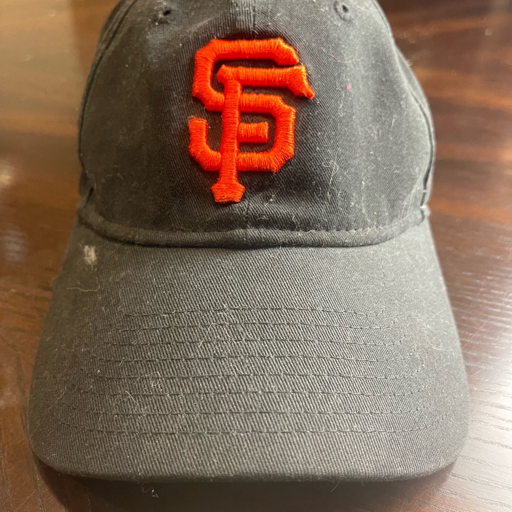 SF Giants MLB Baseball Hat Cap Black Orange Adjustable
